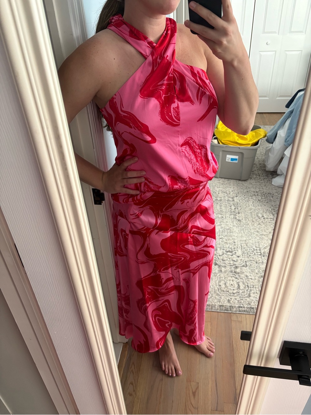 Pink & Red Swirl Halter 2 Piece Set